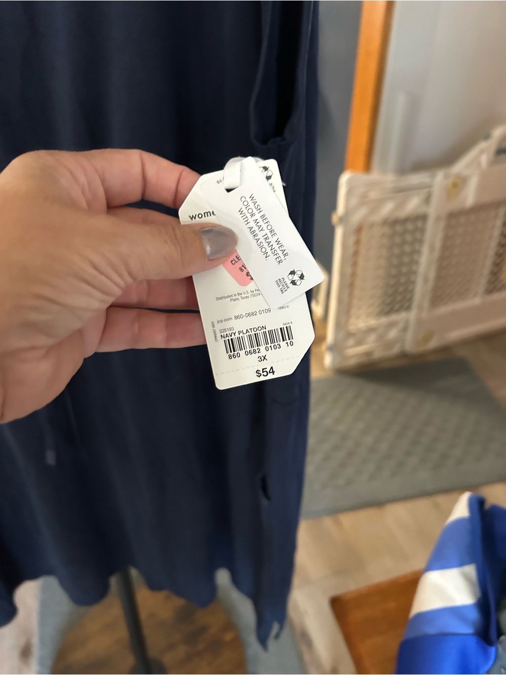 STYLUS Navy Midi Dress with Tag
